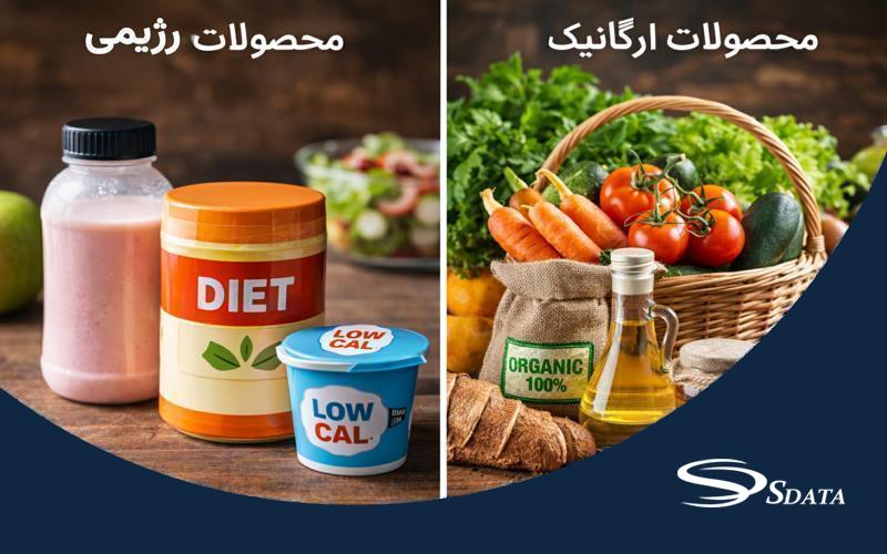مقایسه سایز بازار محصولات رژیمی و ارگانیک در ایران